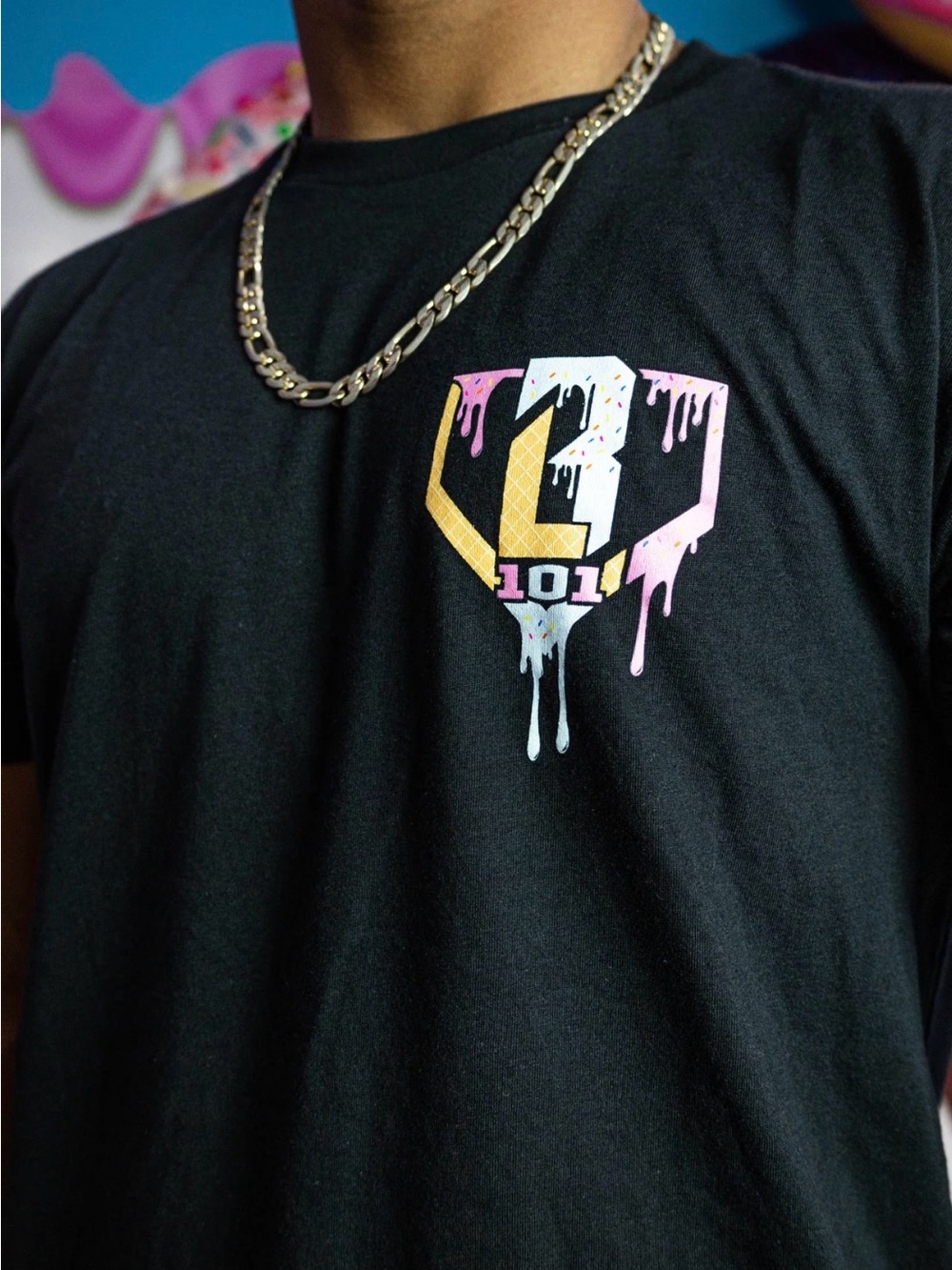 Baseball Lifestyle 101 Ice Cream Cotton Candy Youth Tee Size XL
